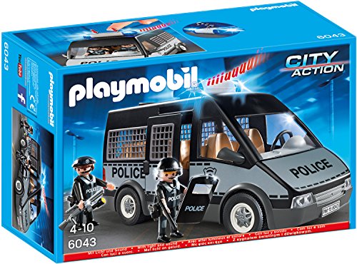 PLAYMOBIL 6043 Polizei Mannschaftswagen mit Licht und Sound von PLAYMOBIL