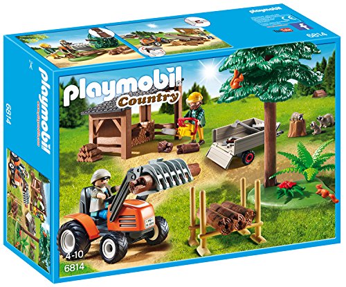 PLAYMOBIL 6814 Holzfäller mit Traktor von PLAYMOBIL