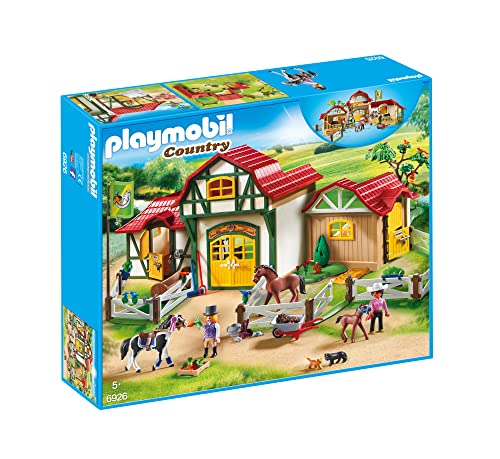 PLAYMOBIL Country 6926 Großer Reiterhof mit Tinker, Trakehner und Fohlen, Ab 5 Jahren von PLAYMOBIL