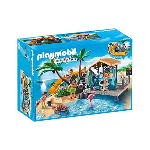 PLAYMOBIL Family Fun 6979 Karibikinsel mit Strandbar, Ab 6 Jahren von PLAYMOBIL