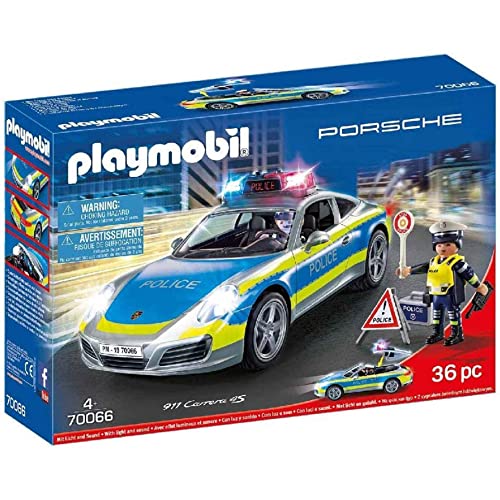 PLAYMOBIL 70066 Porsche 911 Carrera 4S Police, mit Licht, ab 4 Jahren PLAYMOBIL 70066 Porsche 911 Carrera 4S Police, mit Licht, ab 4 Jahren von PLAYMOBIL
