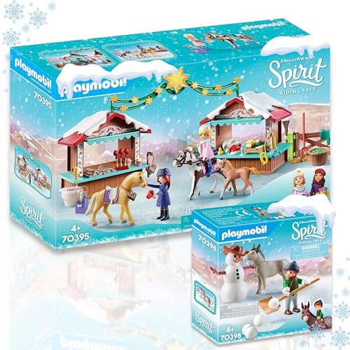 PLAYMOBIL 70395 Weihnachten in Miradero 70398 Schneespaß – Festliche Winterfreuden und Abenteuer im Schnee! von PLAYMOBIL