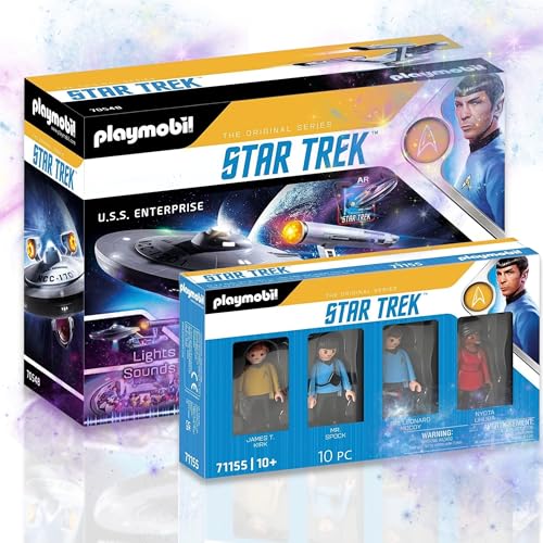 PLAYMOBIL 70548 Star Trek - U.S.S. Enterprise NCC-1701 71155 Star Trek Figuren-Set - Intergalaktische Abenteuer für Sci-Fi-Fans! von PLAYMOBIL