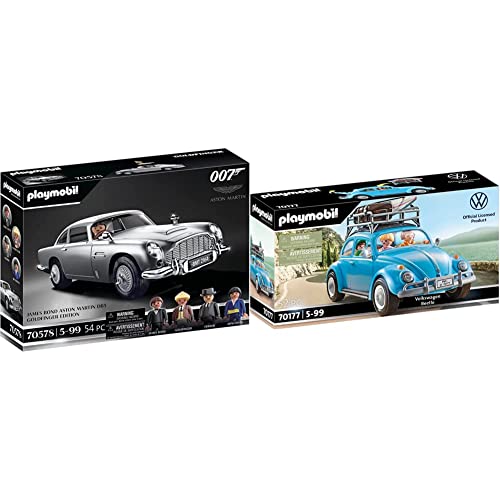 PLAYMOBIL 70578 James Bond Aston Martin DB5 - Goldfinger Edition, Für James-Bond-Fans, Sammler und Kinder von 5-99 Jahren & 70177 Volkswagen Käfer, ab 5 Jahren von PLAYMOBIL