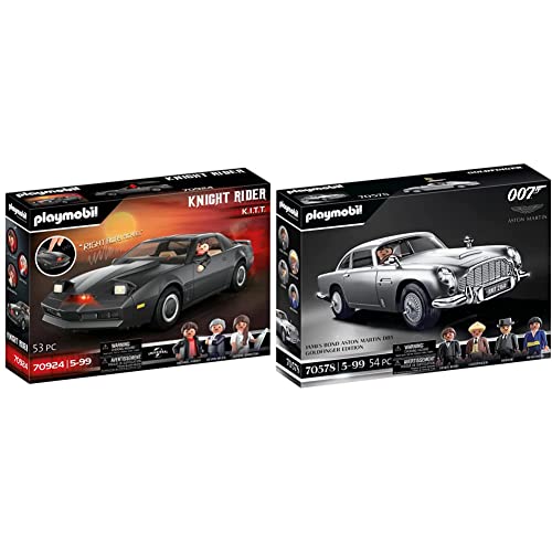 PLAYMOBIL 70924 Knight Rider - K.I.T.T., Mit original Licht und Sound, Für Knight Rider-Fans und Kinder, 5-99 Jahre & ® 70578 James Bond Aston Martin DB5 - Goldfinger Edition von PLAYMOBIL