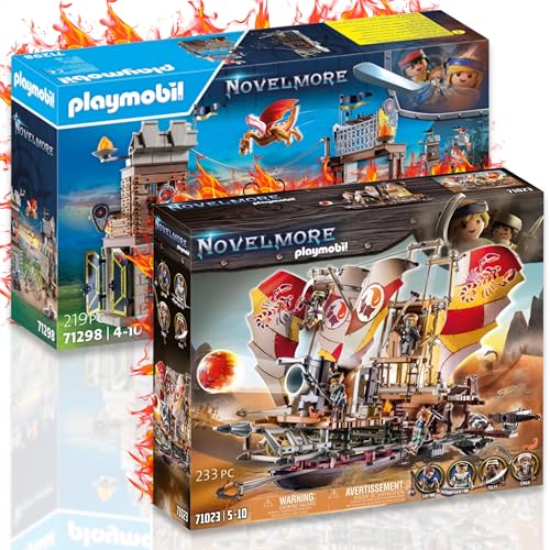 PLAYMOBIL 71023 Sal'ahari Sands - Sandsturmbrecher 71298 Novelmore vs. Burnham Raiders - Turnierarena - Epische Abenteuer! von PLAYMOBIL