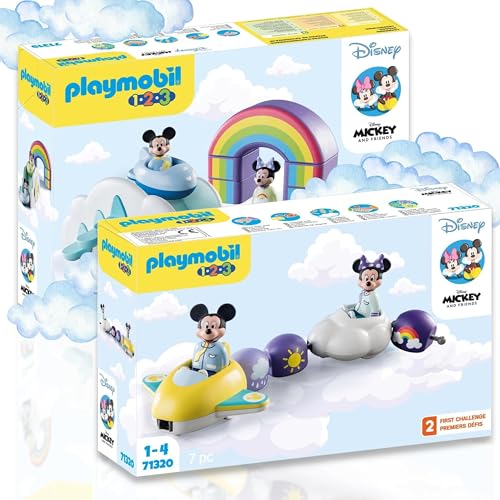 PLAYMOBIL 71319 1.2.3 - Disney Mickys & Minnies Wolkenhaus 71320 1.2.3 & Disney: Mickys & Minnies Wolkenflug von PLAYMOBIL