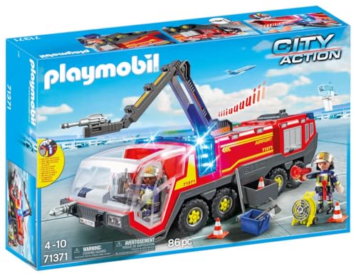 PLAYMOBIL 71371 Flughafenlöschfahrzeug mit Licht und Sound von PLAYMOBIL