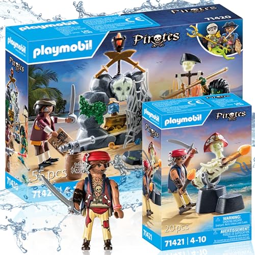 PLAYMOBIL 71420 Schatzsuche 71421 Kanonenmeister – Entdecken Sie die aufregende Welt Dieser spannenden Sets! von PLAYMOBIL