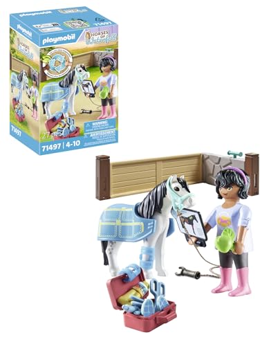 PLAYMOBIL Horses of Waterfall 71497 Pferde-Therapeutin, liebevolle Versorgung und Verpflegung der Pferde, mit Bandagen und leckeren Belohnungen, detailreiches Spielzeug für Kinder ab 4 Jahren von PLAYMOBIL