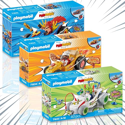 PLAYMOBIL 71632 Rasender Wrestle 71633 Rasender Professor 71634 Rasende Pizza – perfekte Kombination für Spielspaß ohne Grenzen! von PLAYMOBIL