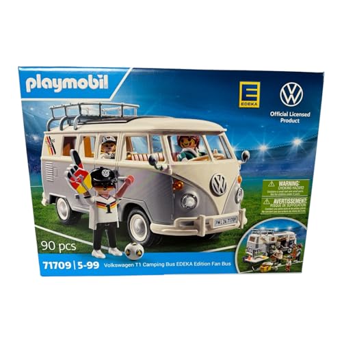 PLAYMOBIL 71709 VW T1 Fan Bus, Special Edition EDEKA zur Europameister 2024 von PLAYMOBIL