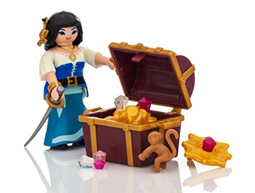 PLAYMOBIL 9087 Piratin mit Schatztruhe von PLAYMOBIL