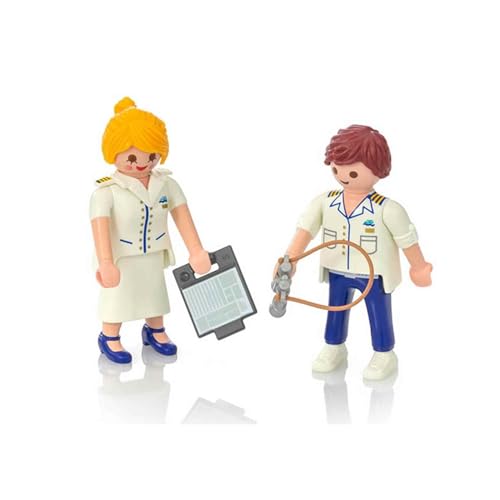 PLAYMOBIL 9216 Duo Pack Stewardess und Offizier von PLAYMOBIL