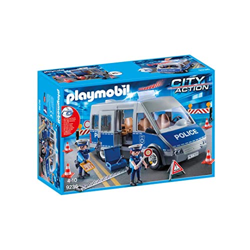 PLAYMOBIL 9236 Polizeibus mit Straßensperre von PLAYMOBIL