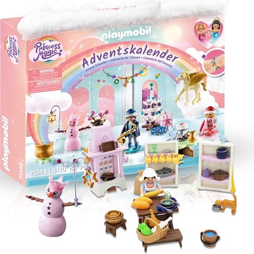 PLAYMOBIL 9875 Princess Schlossküche 71348 Adventskalender Weihnachtsfest unter dem Regenbogen – Tauche EIN in die Zauberhafte Weihnachtswelt und kreiere magische Momente! von PLAYMOBIL