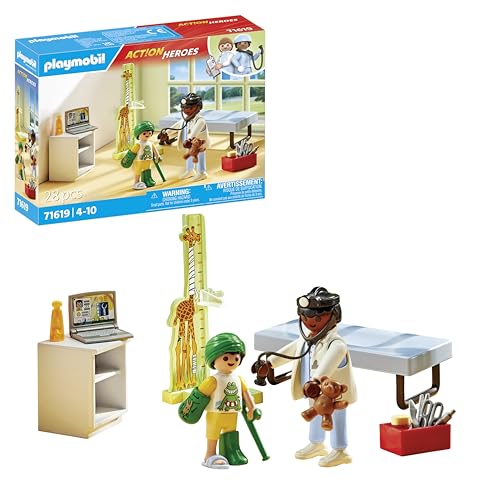 PLAYMOBIL | Action Heroes | Kinderarzt mit Teddybär | nachhaltiges Spielzeug für Kinder ab 4 Jahren | 71619 von PLAYMOBIL