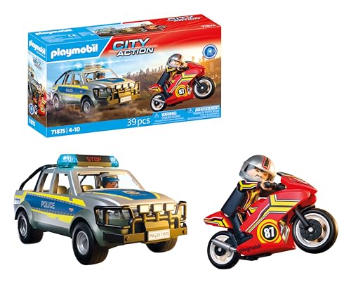 PLAYMOBIL | Action Heroes | Verfolgungsjagd mit Polizei Pick-Up | Polizei-Spielzeug mit Licht- & Soundeffekten | Actionreiches Abenteuer-Spielzeug | Für Kinder ab 4 Jahren | 71875 PLAYMOBIL | Action Heroes | Verfolgungsjagd mit Polizei Pick-Up | Polizei-Spielzeug mit Licht- & Soundeffekten | Actionreiches Abenteuer-Spielzeug | Für Kinder ab 4 Jahren | 71875 von PLAYMOBIL