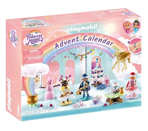 PLAYMOBIL | Prinzessinnen Adventskalender | Weihnachtsfest unter dem Regenbogen | Adventszeit voller Überraschungen | Spielspaß für Kinder ab 4 Jahren | 71348 von PLAYMOBIL