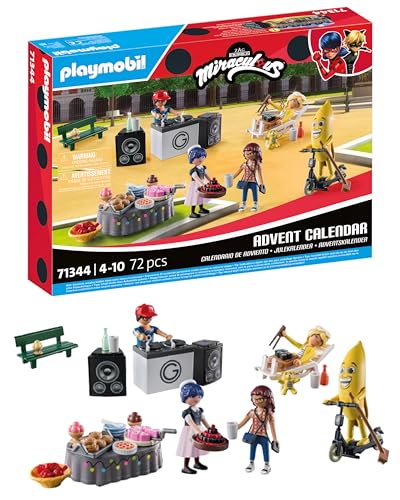 PLAYMOBIL | Adventskalender Miraculous | Ladybug - Picknick in Paris | 24 spannende Türchen | Inklusive fünf Figuren | Adventskalender 2024 | Zauberhaftes Spielzeug für Kinder ab 4 Jahren | 71344 von PLAYMOBIL