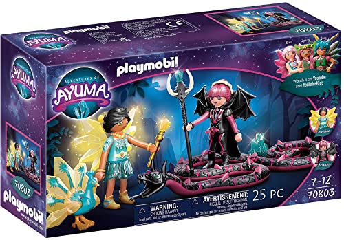 PLAYMOBIL Adventures of Ayuma 70803 Crystal Fairy und Bat Fairy mit Seelentieren, Ab 7 Jahren von PLAYMOBIL