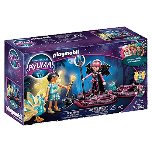 PLAYMOBIL Adventures of Ayuma 70803 Crystal Fairy und Bat Fairy mit Seelentieren, Ab 7 Jahren von PLAYMOBIL