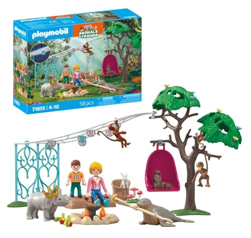 PLAYMOBIL | Animals & Friends | Lustige Geburtstagsparty | Spielzeug ab 4 Jahren | Geschenk für Kinder | Fördert Kreativität & Umgang mit Tieren | Mit leuchtender Girlande im Dunkeln & Zubehör | 71855 PLAYMOBIL | Animals & Friends | Lustige Geburtstagsparty | Spielzeug ab 4 Jahren | Geschenk für Kinder | Fördert Kreativität & Umgang mit Tieren | Mit leuchtender Girlande im Dunkeln & Zubehör | 71855 von PLAYMOBIL