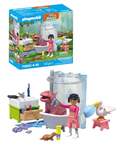 PLAYMOBIL | Animals & Friends | Tierischer Badespaß | Spielzeug ab 4 Jahren | Geschenk für Kinder | Fördert Kreativität & Umgang mit Tieren | Pflege und Baden der Tiere mit Zubehör | 71950 PLAYMOBIL | Animals & Friends | Tierischer Badespaß | Spielzeug ab 4 Jahren | Geschenk für Kinder | Fördert Kreativität & Umgang mit Tieren | Pflege und Baden der Tiere mit Zubehör | 71950 von PLAYMOBIL