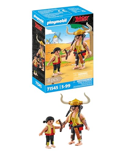 PLAYMOBIL Asterix 71545 Costa y Bravo und Pepe, mutiges Duo aus dem Asterix-Universum, inklusive Schwert und Steinschleuder, fantasievolles Spielzeug für Kinder ab 5 Jahren von PLAYMOBIL