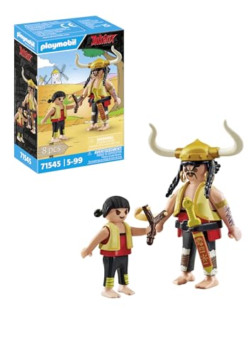 PLAYMOBIL Asterix 71545 Costa y Bravo und Pepe, mutiges Duo aus dem Asterix-Universum, inklusive Schwert und Steinschleuder, fantasievolles Spielzeug für Kinder ab 5 Jahren von PLAYMOBIL