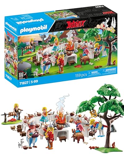 PLAYMOBIL | Asterix | Das Dorfbankett | Asterix Spielset | Asterix und Obelix | Abenteuer Spielzeug für Kinder ab 5 Jahren | 71827 von PLAYMOBIL