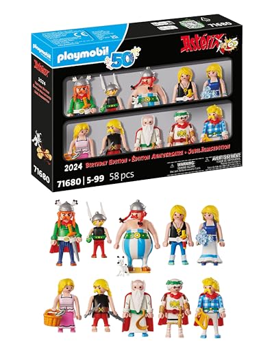 PLAYMOBIL 71680 Asterix Figurenset, Jubiläumsbox, Exklusive Sonderedition mit 10 einzigartigen Figuren, ab 5 Jahren von PLAYMOBIL