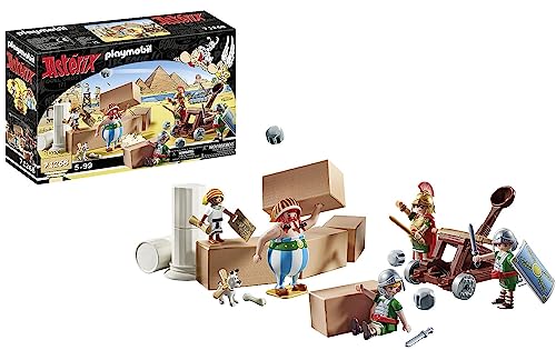 PLAYMOBIL Asterix 71268 Numerobis und die Schlacht um den Palast, funktionierendes Katapult der Römer, Obelix, Numerobis, Idefix und 3 romische Soldaten, Spielzeug für Kinder ab 5 Jahren von PLAYMOBIL