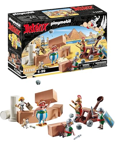 PLAYMOBIL Asterix 71268 Numerobis und die Schlacht um den Palast, funktionierendes Katapult der Römer, Obelix, Numerobis, Idefix und 3 romische Soldaten, Spielzeug für Kinder ab 5 Jahren von PLAYMOBIL