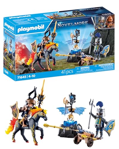 PLAYMOBIL Novelmore 71645 Bewachung der Rüstung, inklusive Zwei Rittern, einem Pferd und wertvoller Rüstung, actionreiches Spielzeug für Kinder ab 4 Jahren von PLAYMOBIL