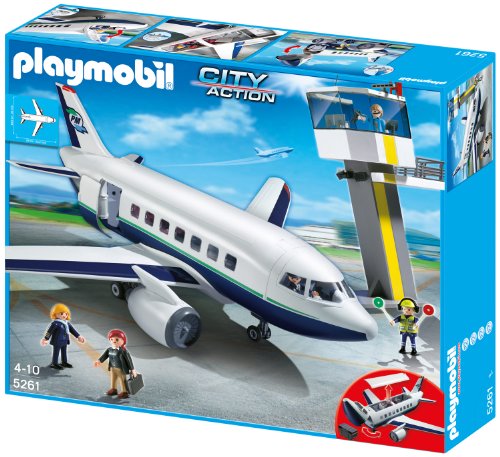 PLAYMOBIL City Action 5261 Cargo und Passagierflugzeug, Ab 4 Jahren von PLAYMOBIL