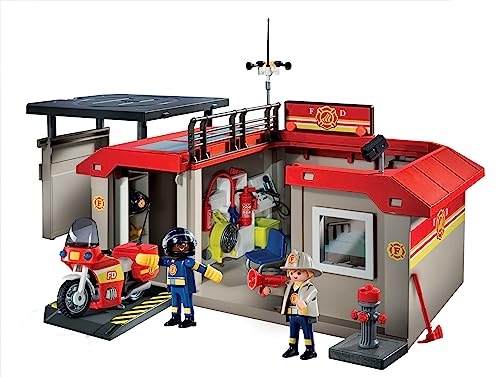 PLAYMOBIL City Action 5663 Mitnehm-Feuerwehrstation, Ab 4 Jahren von PLAYMOBIL