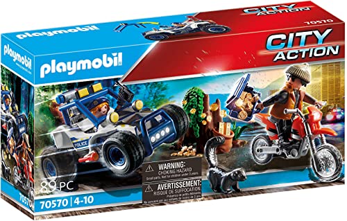 PLAYMOBIL City Action 70570 Polizei-Geländewagen: Verfolgung des Schatzräubers, Für Kinder von 4-10 Jahre von PLAYMOBIL