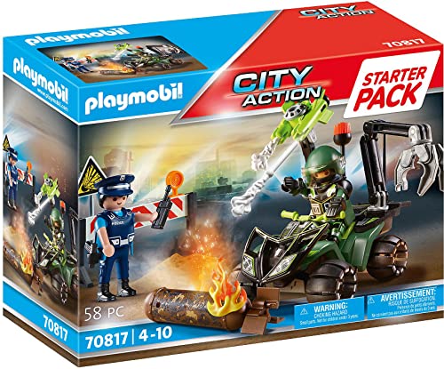 PLAYMOBIL City Action 70816 Starter Pack Polizei Gefahrentraining, Spielzeug für Kinder ab 4 Jahren von PLAYMOBIL