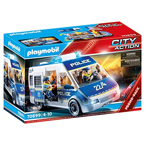PLAYMOBIL City Action 70899 Polizei-Mannschaftswagen, Mit Licht und Sound, Spielzeug für Kinder ab 4 Jahren PLAYMOBIL City Action 70899 Polizei-Mannschaftswagen, Mit Licht und Sound, Spielzeug für Kinder ab 4 Jahren von PLAYMOBIL