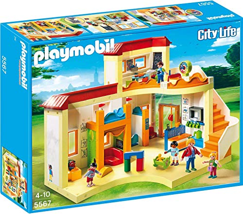 PLAYMOBIL City Life 5567 Kita Sunshine mit beschriftbarer Tafel und Uhr mit verstellbaren Zeigern, ab 4 Jahren [Exklusiv bei Amazon] von PLAYMOBIL