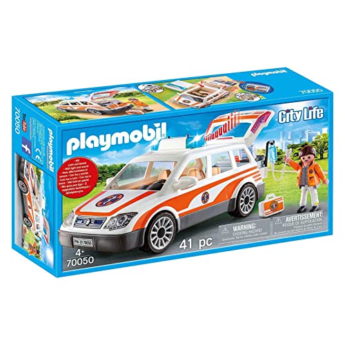 PLAYMOBIL City Life 70050 Notarzt-PKW mit Licht und Sound, Ab 4 Jahren von PLAYMOBIL