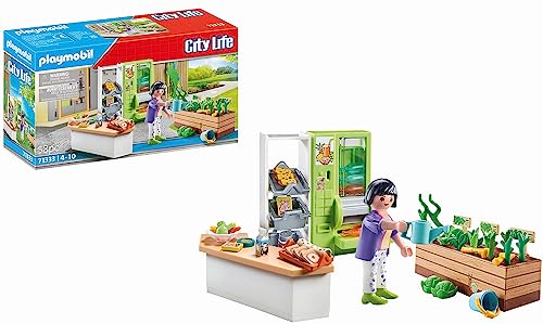 PLAYMOBIL City Life 71333 Schulkiosk, Verkaufsstand befüllbarem Flaschenautomaten, Spielzeug für Kinder ab 4 Jahren von PLAYMOBIL