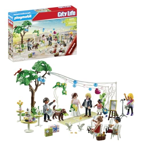 PLAYMOBIL City Life 71365 Promo Pack Hochzeitsfeier, traumhaft romantische Trauung zum Nachspielen, mit Hochzeitsdekoration und mehreren Tieren, Spielzeug für Kinder ab 4 Jahren von PLAYMOBIL