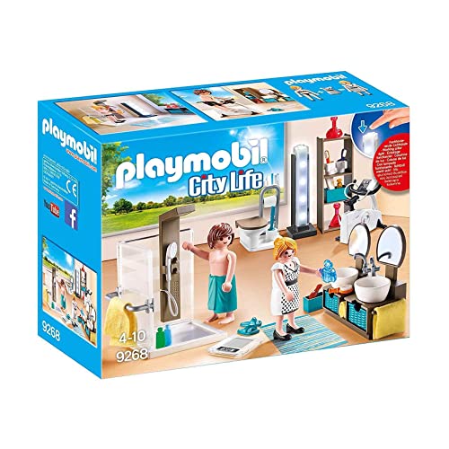 PLAYMOBIL City Life 9268 Badezimmer, Mit Lichteffekten, Ab 4 Jahren von PLAYMOBIL