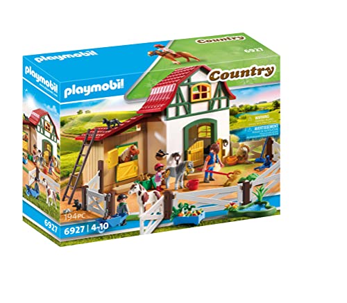 PLAYMOBIL Country 6927 Ponyhof mit vielen Tieren und Heuboden, Ab 4 Jahren von PLAYMOBIL