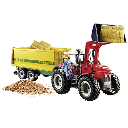 PLAYMOBIL Country 70131 Farm Tractor with Feed Trailer, with Mobile Front Loader, Toys for Children Ages 4+ PLAYMOBIL Country 70131 Farm Tractor with Feed Trailer, with Mobile Front Loader, Toys for Children Ages 4+ von PLAYMOBIL
