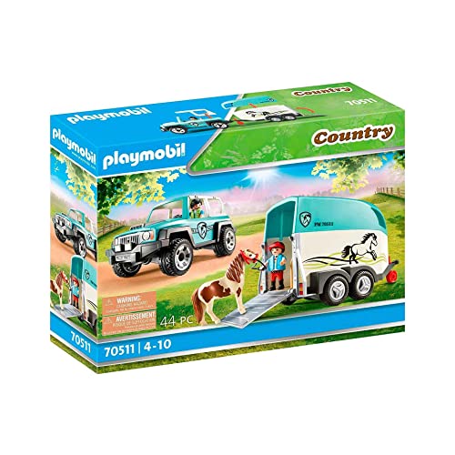 PLAYMOBIL Country 70511 PKW mit Ponyanhänger, Ab 4 Jahren von PLAYMOBIL