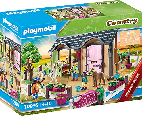 PLAYMOBIL Country 70995 Reitunterricht mit Pferdeboxen, Spielzeug für Kinder ab 4 Jahren von PLAYMOBIL