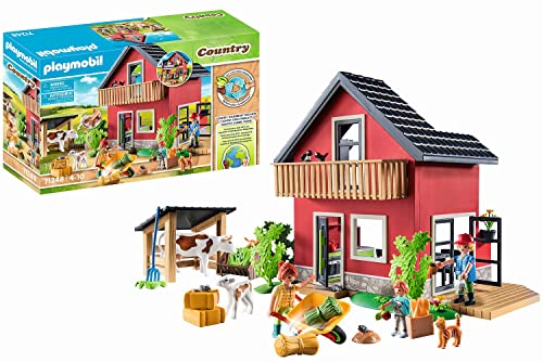 PLAYMOBIL Country 71248 Bauernhaus mit Wohn- und Schlafbereichen, inkl. Stall und Zubehör, ab 4 Jahren von PLAYMOBIL